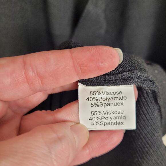 Grace Karin black sweater dress Size small ribbed knit high neck Quiet Luxury - Picture 7 of 10